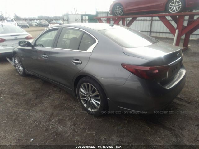 JN1EV7AR5JM438202 - 2018 INFINITI Q50 LUXE/SPORT Gray photo 3