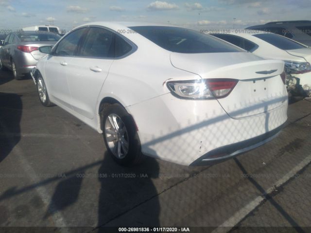 1C3CCCAB1FN613749 - 2015 CHRYSLER 200 LIMITED White photo 3