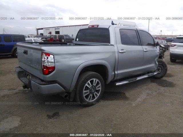 5TFAY5F16KX787489 - 2019 TOYOTA TUNDRA CREWMAX 1794/CREWMAX PLAT Silver photo 4