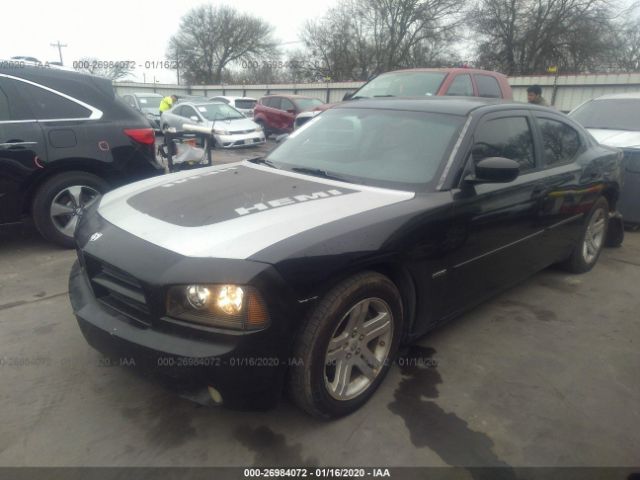 2B3KA53H16H479653 - 2006 DODGE CHARGER R/T Black photo 2