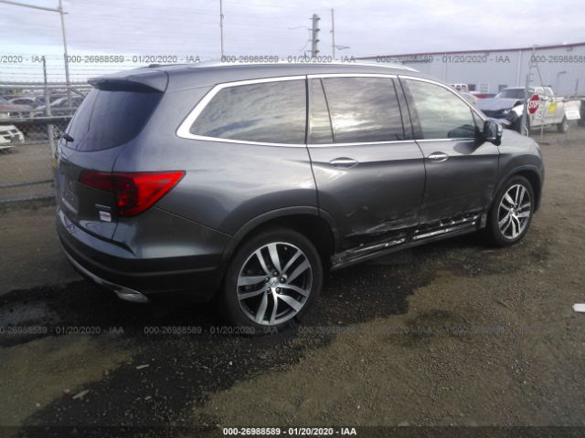 5FNYF5H97HB029817 - 2017 HONDA PILOT TOURING Gray photo 4