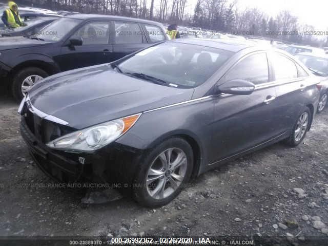 5NPEC4AC5BH127992 - 2011 HYUNDAI SONATA SE/LIMITED Gray photo 2