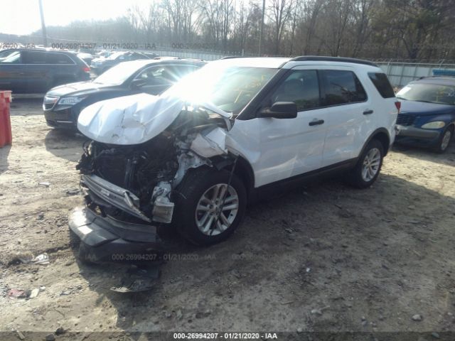 1FM5K7B89GGA22586 - 2016 FORD EXPLORER  White photo 2