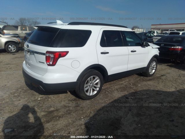 1FM5K7B89GGA22586 - 2016 FORD EXPLORER  White photo 4