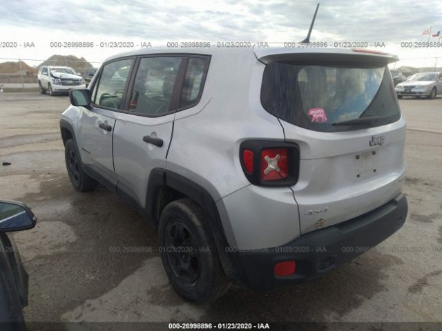 ZACCJBAT8FPB26012 - 2015 JEEP RENEGADE SPORT Silver photo 3