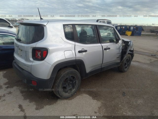 ZACCJBAT8FPB26012 - 2015 JEEP RENEGADE SPORT Silver photo 4