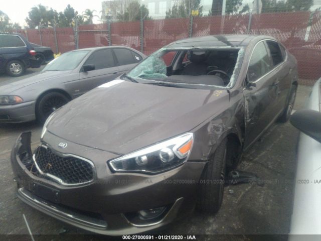 KNALN4D79F5175787 - 2015 KIA CADENZA PREMIUM/LIMITED Brown photo 2