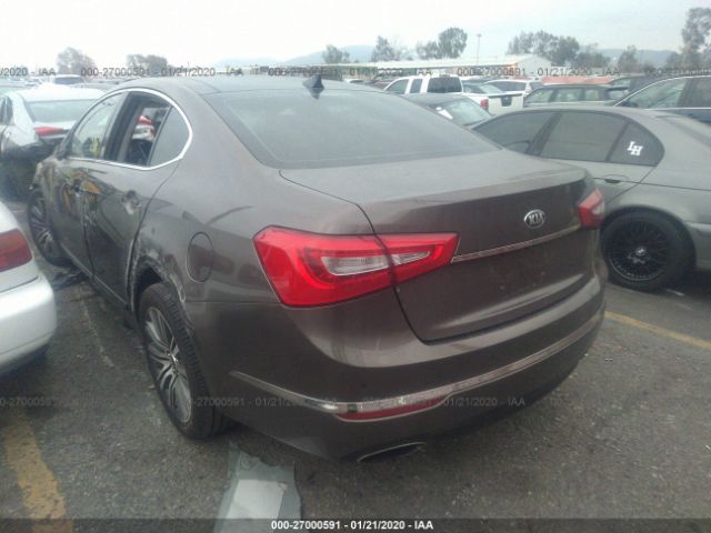 KNALN4D79F5175787 - 2015 KIA CADENZA PREMIUM/LIMITED Brown photo 3