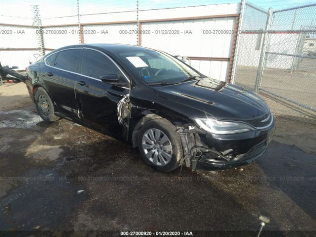 1C3CCCFBXGN175789 - 2016 CHRYSLER 200 LX Black photo 1