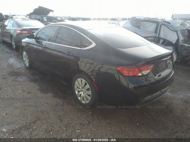 1C3CCCFBXGN175789 - 2016 CHRYSLER 200 LX Black photo 3