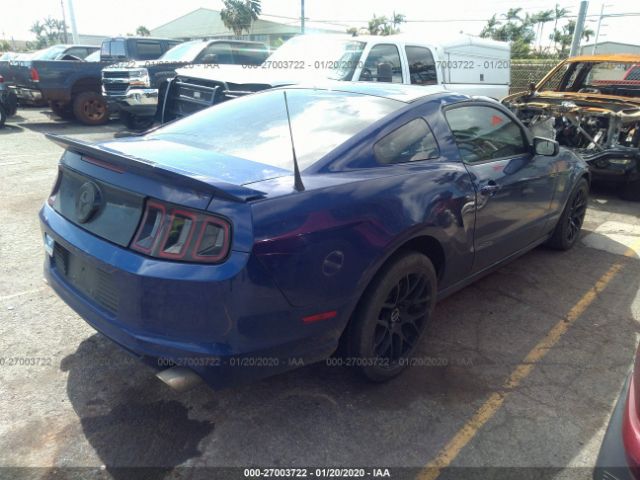 1ZVBP8AM6E5277666 - 2014 FORD MUSTANG  Blue photo 4