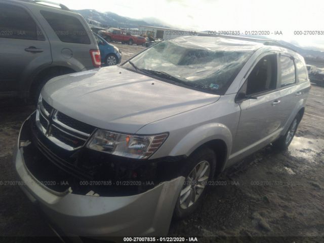 3C4PDDBG0ET133422 - 2014 DODGE JOURNEY SXT Silver photo 2