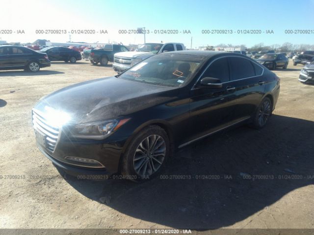 KMHGN4JE0GU126911 - 2016 HYUNDAI GENESIS 3.8L Black photo 2