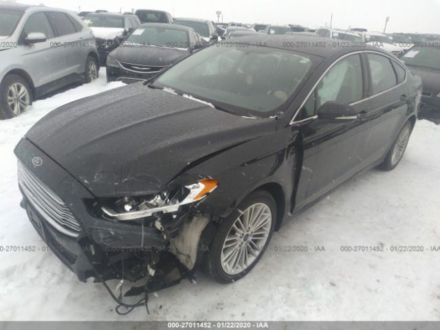 3FA6P0HD9ER314711 - 2014 FORD FUSION SE Black photo 2