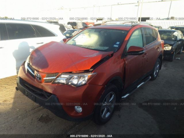 2T3WFREV3FW188552 - 2015 TOYOTA RAV4 XLE Maroon photo 2