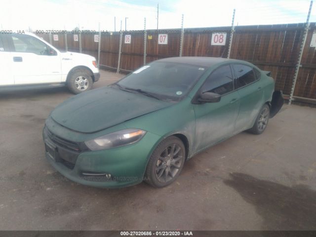 1C3CDFBB3FD278903 - 2015 DODGE DART SXT Green photo 2