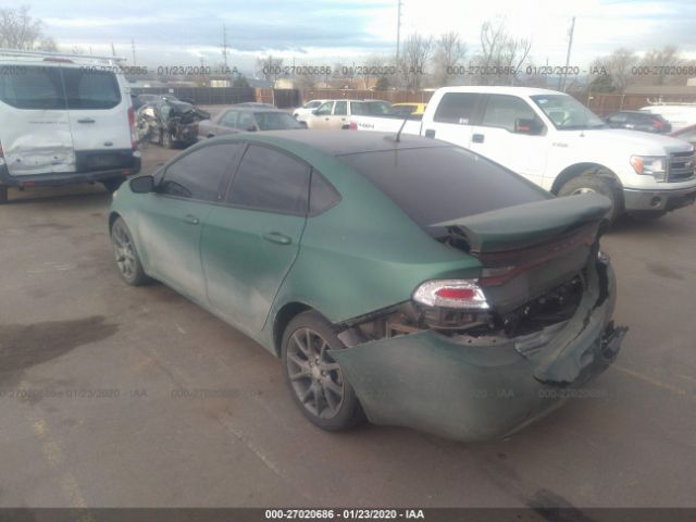 1C3CDFBB3FD278903 - 2015 DODGE DART SXT Green photo 3