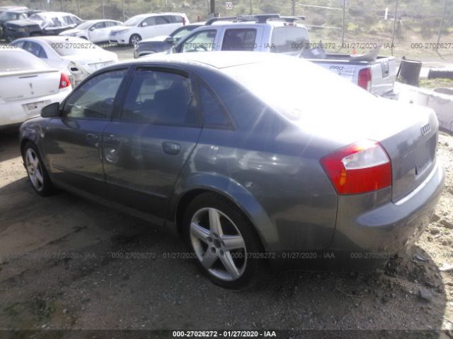 WAULC68E62A307626 - 2002 AUDI A4 1.8T QUATTRO Gray photo 3