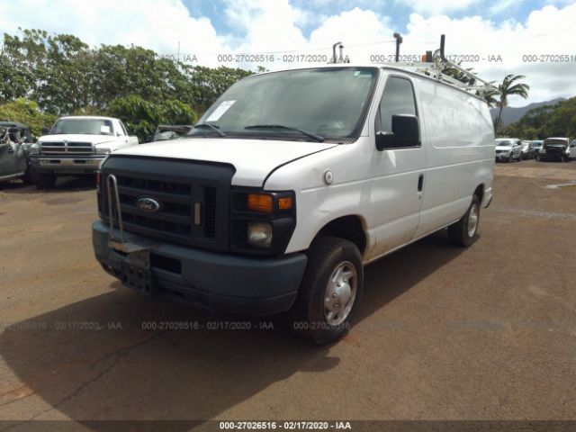 1FTNE1EW1DDA19679 - 2013 FORD ECONOLINE E150 VAN White photo 2