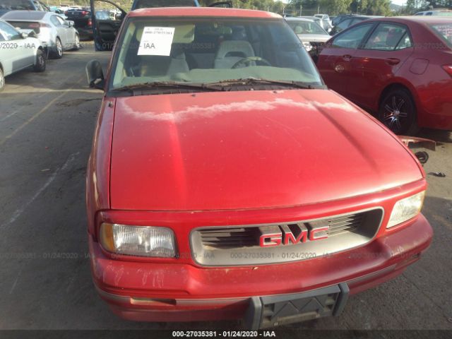 1GTCS1944T8530464 - 1996 GMC SONOMA  Red photo 6