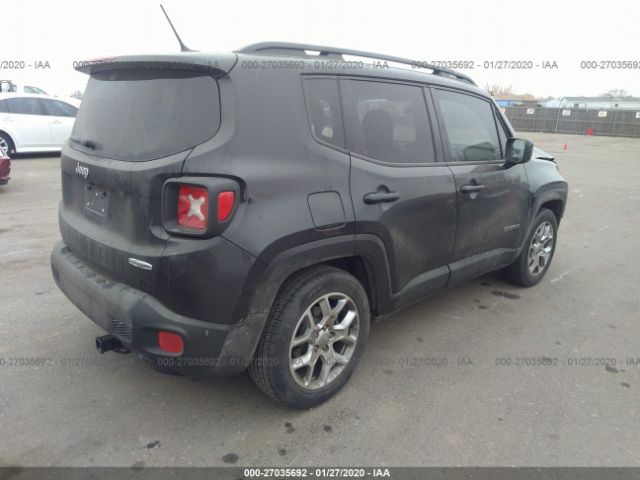 ZACCJABT8GPE21265 - 2016 JEEP RENEGADE LATITUDE Black photo 4