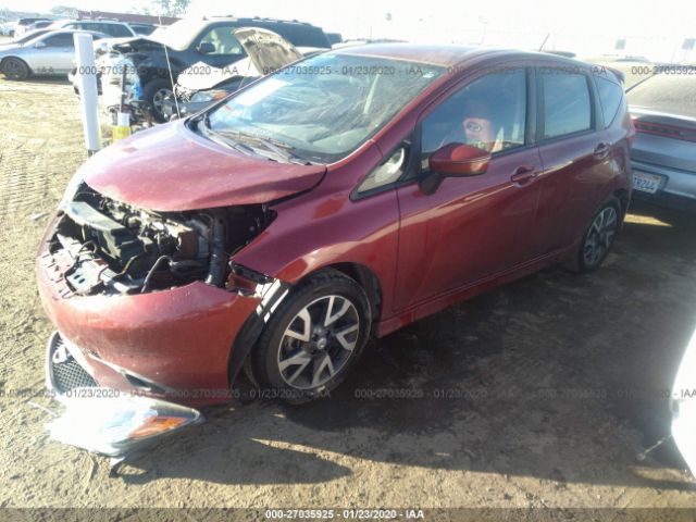 3N1CE2CP2GL367047 - 2016 NISSAN VERSA NOTE S/S PLUS/SV/SL/SR Red photo 2