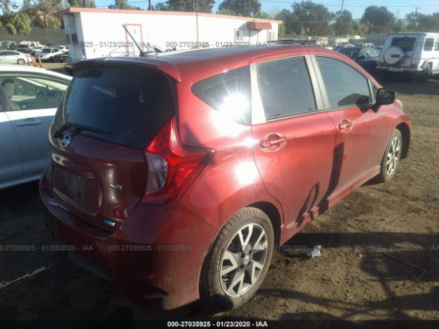 3N1CE2CP2GL367047 - 2016 NISSAN VERSA NOTE S/S PLUS/SV/SL/SR Red photo 4