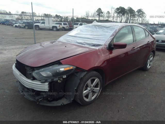 1C3CDFBB0FD330620 - 2015 DODGE DART SXT Burgundy photo 2