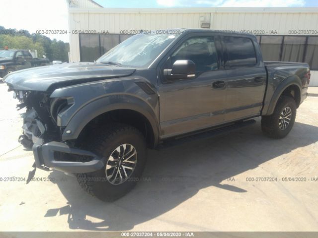 1FTFW1RG8LFA04894 - 2020 FORD F150 RAPTOR Gray photo 2