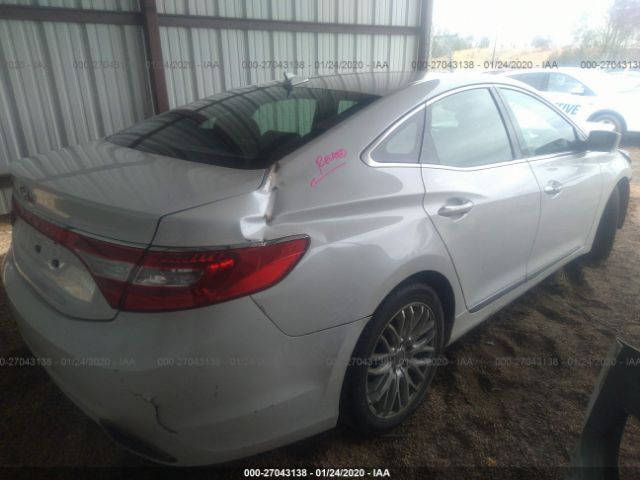 KMHFG4JG1EA340506 - 2014 HYUNDAI AZERA  White photo 4