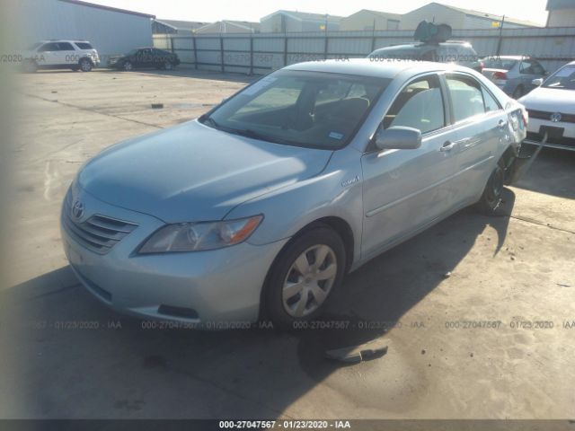 4T1BB46K89U101341 - 2009 TOYOTA CAMRY HYBRID Light Blue photo 2