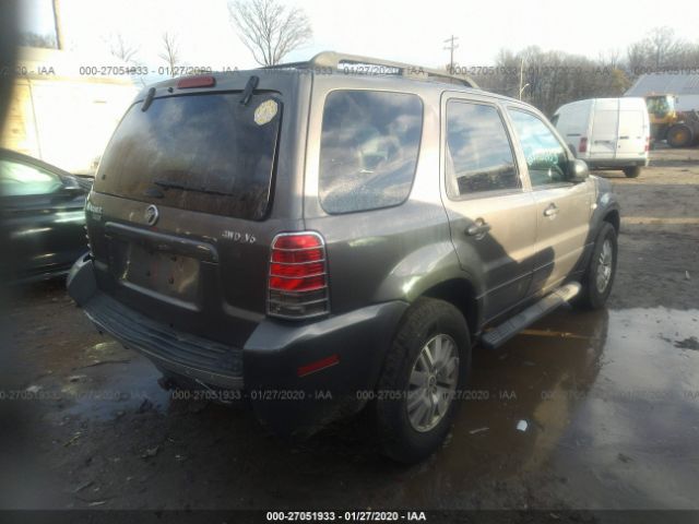 4M2CU57175DJ25505 - 2005 MERCURY MARINER  Gray photo 4