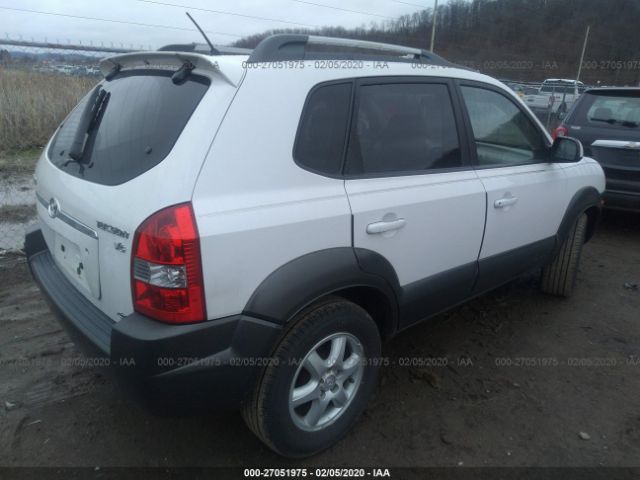 KM8JN72D65U098199 - 2005 HYUNDAI TUCSON GLS/LX White photo 4