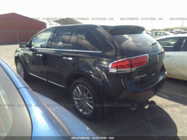 2LMDJ6JK4DBL24865 - 2013 LINCOLN MKX  Black photo 3