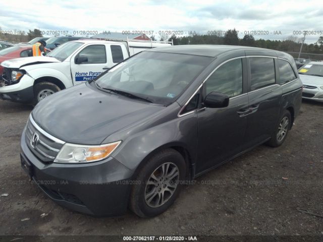 5FNRL5H41BB009457 - 2011 HONDA ODYSSEY EX Gray photo 2