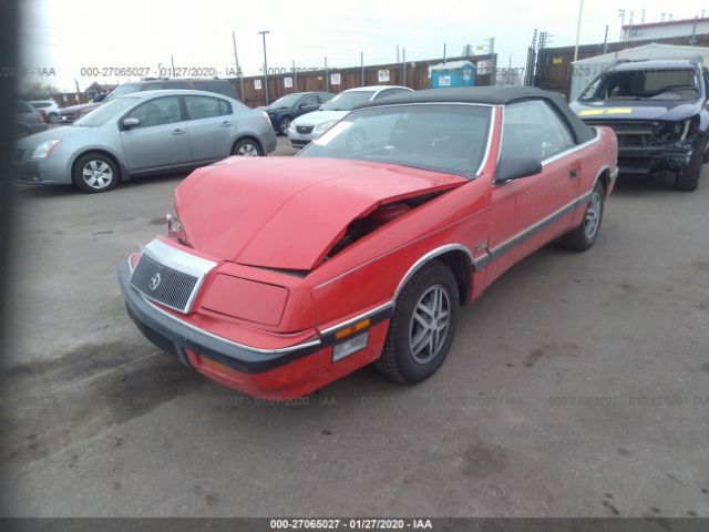 1C3XJ55E3JG436030 - 1988 CHRYSLER LEBARON PREMIUM Red photo 2