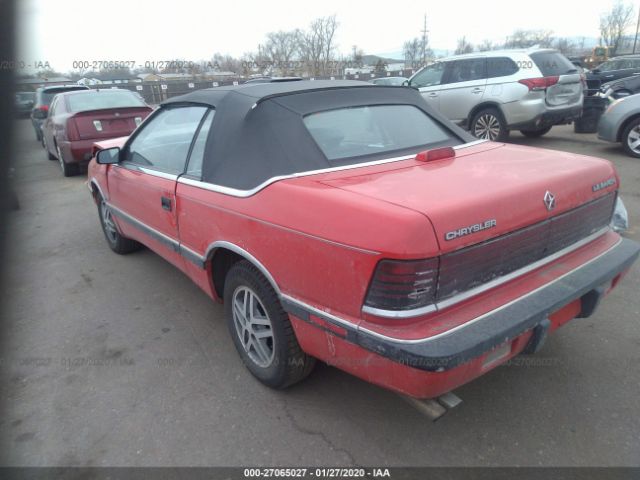 1C3XJ55E3JG436030 - 1988 CHRYSLER LEBARON PREMIUM Red photo 3