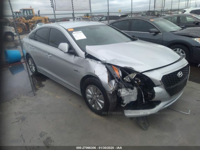 KMHE24L10HA048529 - 2017 HYUNDAI SONATA HYBRID/SE Silver photo 1