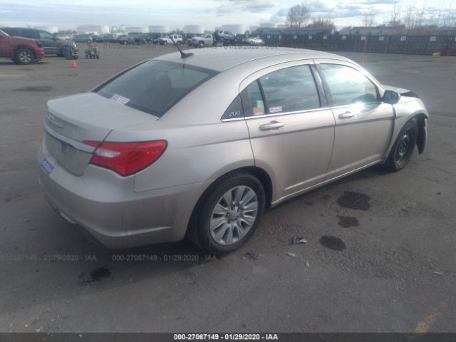 1C3CCBAB4EN207988 - 2014 CHRYSLER 200 LX Gold photo 4