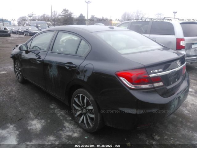 2HGFB2F95FH506113 - 2015 HONDA CIVIC EXL 黑色 照片 3