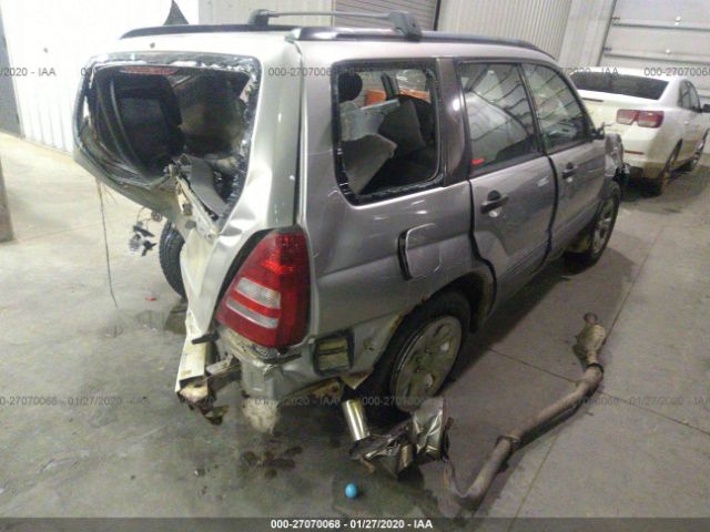 JF1SG63635H722567 - 2005 SUBARU FORESTER 2.5X Silver photo 4