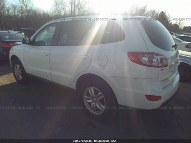 5XYZG3AB1CG169348 - 2012 HYUNDAI SANTA FE GLS White photo 3