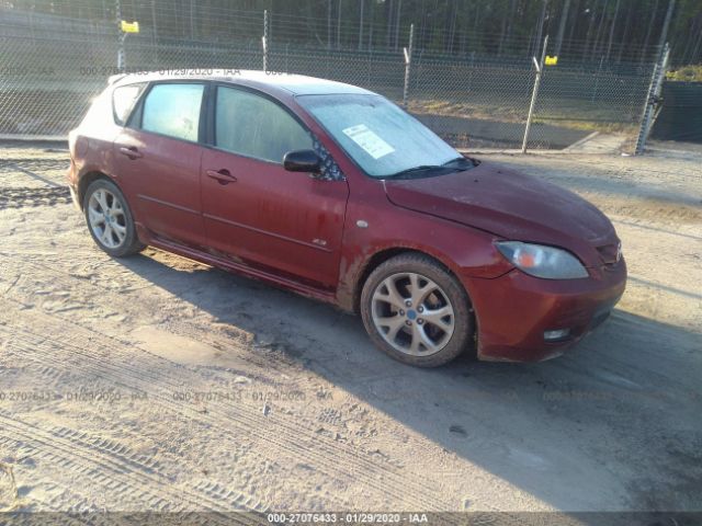 JM1BK344281150473 - 2008 MAZDA 3 HATCHBACK Red photo 1