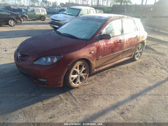 JM1BK344281150473 - 2008 MAZDA 3 HATCHBACK Red photo 2