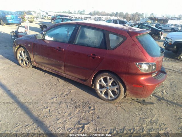 JM1BK344281150473 - 2008 MAZDA 3 HATCHBACK Red photo 3