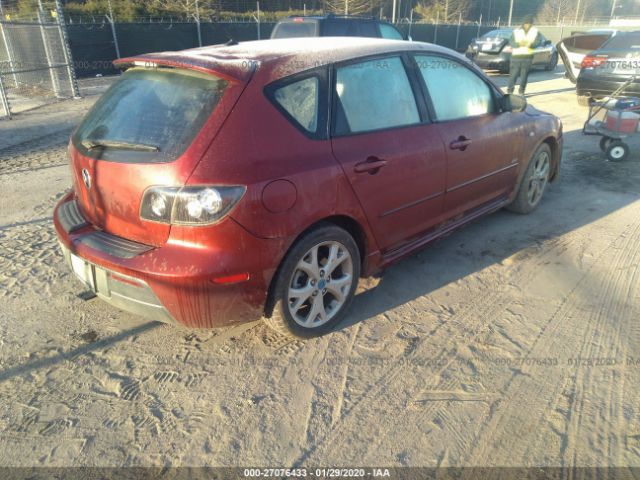 JM1BK344281150473 - 2008 MAZDA 3 HATCHBACK Red photo 4