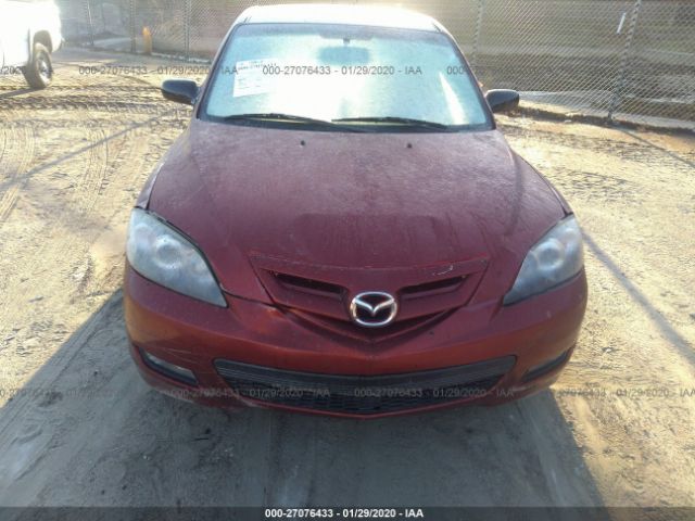 JM1BK344281150473 - 2008 MAZDA 3 HATCHBACK Red photo 6