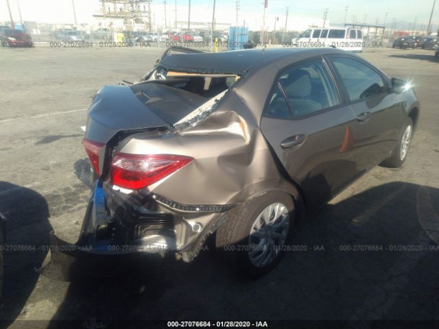 5YFBURHE5KP915453 - 2019 TOYOTA COROLLA L/LE/XLE/SE/XSE Brown photo 4