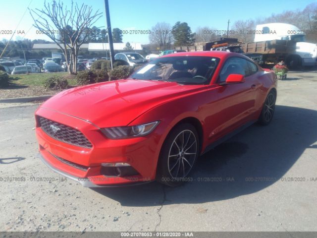 1FA6P8TH0G5210168 - 2016 FORD MUSTANG  Red photo 2