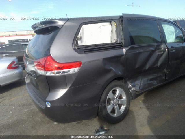 5TDZK3DC1BS137780 - 2011 TOYOTA SIENNA  Gray photo 6